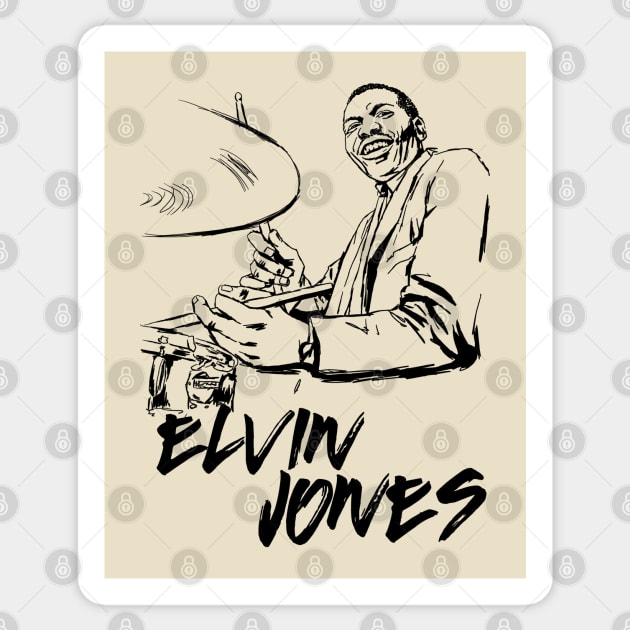 Elvin Jones Sticker by ThunderEarring